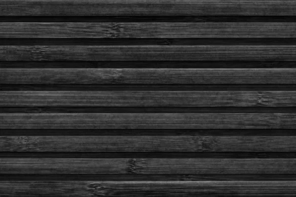 Hög upplösning svart målat spaltgolv bambu matta rustik grov Grain Grunge konsistens — Stockfoto