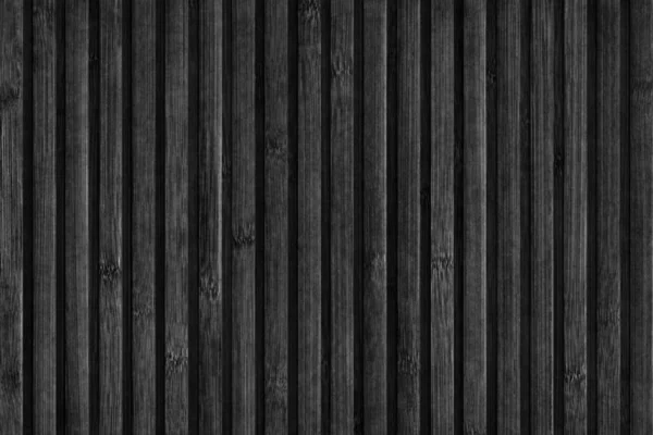 Hög upplösning svart målat spaltgolv bambu matta rustik grov Grain Grunge konsistens — Stockfoto