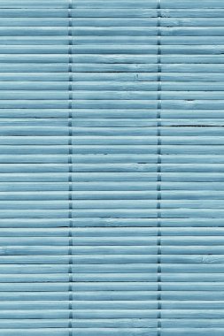 Kaba taneli doku toz mavi boyalı rustik çıtalı bambu yer minderi titreşimli