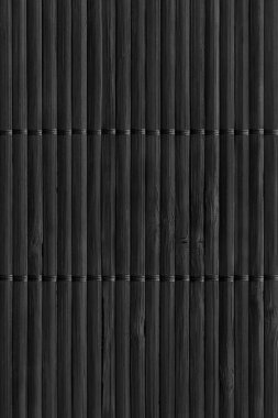 Kaba taneli doku siyah rustik çıtalı bambu yer minderi titreşimli