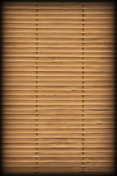 Kaba Vignette Grunge doku çıtalı rustik doğal kahverengi bambu yer minderi titreşimli — Stok fotoğraf