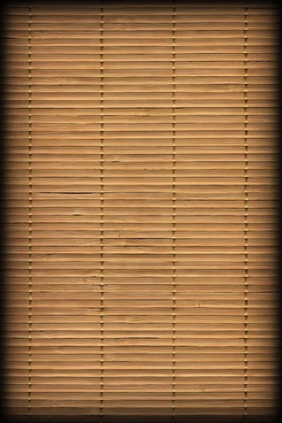 Tapis de place en bambou brun naturel rustique entrelacé grossier entrelacé texture grunge — Photo
