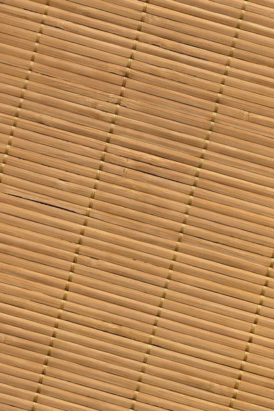 Tapis de place en bambou à lattes brun naturel rustique à grain grossier entrelacé Texture grunge — Photo