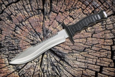 Sabit Blade Taktik Muharebe av hayatta kalma Sawback Bowie bıçak eski kırık güdük Vignette Grunge üst yüzeyi ayarla