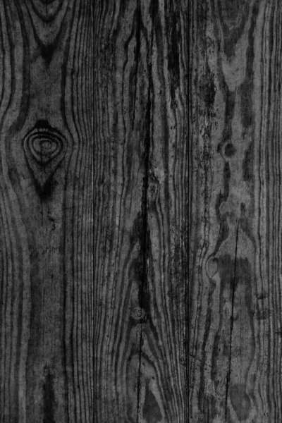 Old Weathered Rotten Cracked Knotted Black Stained And Varnished Pinewood Planks Flaky Grunge Texture Detail — Stock Photo, Image