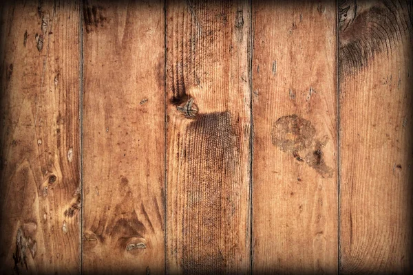 Oude verweerde gerot gebarsten geknoopte gelakt grenen planken schilferige vignet Grunge Texture Detail — Stockfoto