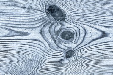 Eski yıpranmış çürük kırık düğümlü mavi lekeli ve Pinewood plakalar lapa lapa Grunge doku detay vernikli