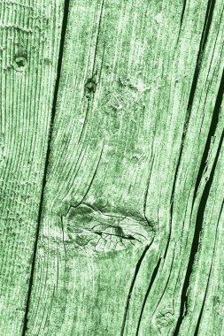 Yeşil eski yıpranmış düğümlü çam ahşap Floorboard doku Rusty Phillips vida katıştırılmış ayrıntı ile kırık