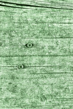 Yeşil eski yıpranmış düğümlü çam ahşap Floorboard doku Rusty Phillips vida katıştırılmış ayrıntı ile kırık