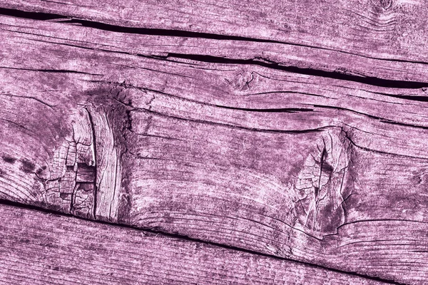 Magenta velho Weathered rachado nó pinho madeira floorboard Grunge textura detalhe — Fotografia de Stock