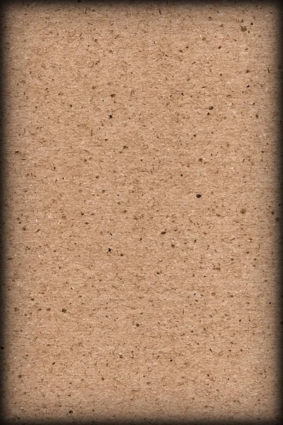 Högupplöst foto av återanvända papper ljus brun grova korn vinjett grunge konsistens prov — Stockfoto
