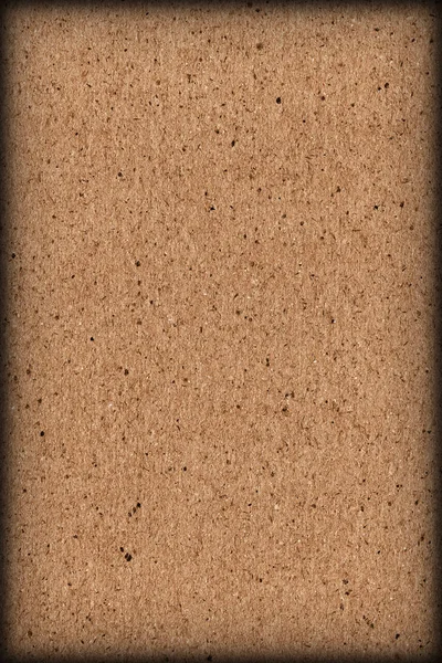 Fotografia de alta resolução de reciclar papel luz marrom granulação grossa vinheta grunge textura amostra — Fotografia de Stock
