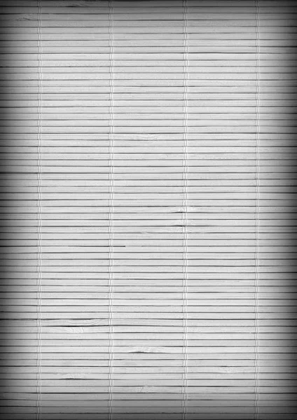 Високої роздільної здатності бамбук місце мат рустик щілинні переплетені відбілені світло сірий грубий вігнет текстури — стокове фото