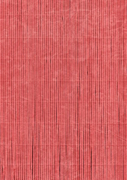 Высокое разрешение Bamboo Place Mat Rustic Slatted Interlaced Bleached Mottled Light Red Coarse Texture — стоковое фото