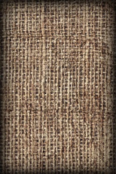 Textur de viñeta de grunge moteado de tela de yute áspera de alta resolución — Foto de Stock
