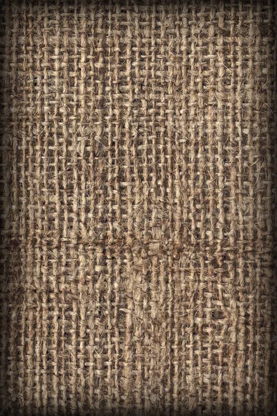 高分辨率粗黄麻织物斑纹Grunge Vignette Textur — 图库照片