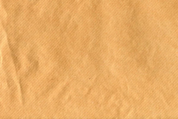 Textu de superficie arrugada grunge de papel Kraft rayado marrón — Foto de Stock