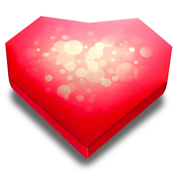 Caja en forma de corazón —  Fotos de Stock