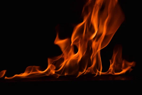 Fire Flames Black Background — Stock Photo, Image