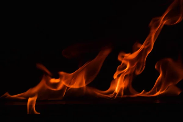 Fire Flames Black Background — Stock Photo, Image