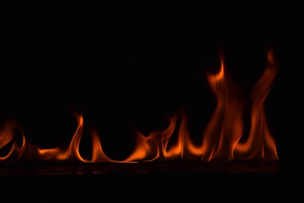 Fire Flames Black Background — Stock Photo, Image