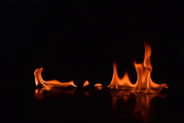 Abstract Fire Flames Isolated Black Background — Stock Photo, Image