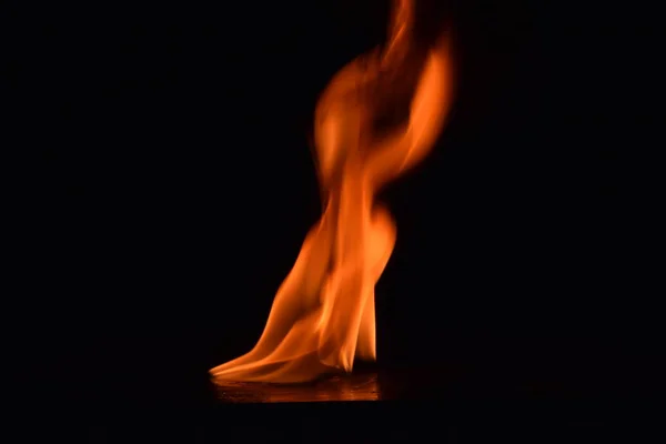 Abstract Fire Flames Isolated Black Background — Stock Photo, Image