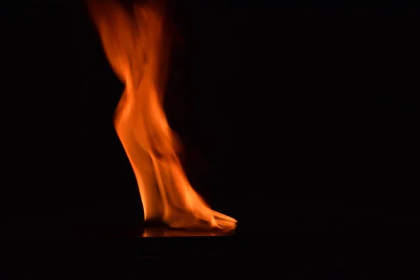 Abstract Fire Flames Isolated Black Background — Stock Photo, Image