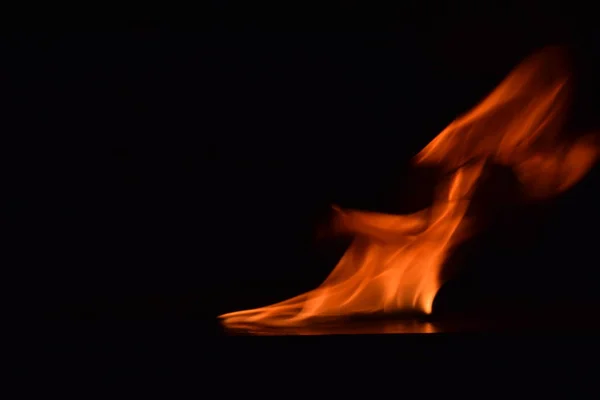 Abstract Fire Flames Isolated Black Background — Stock Photo, Image