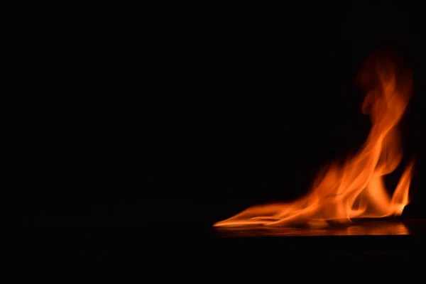 Abstract Fire Flames Isolated Black Background — Stock Photo, Image