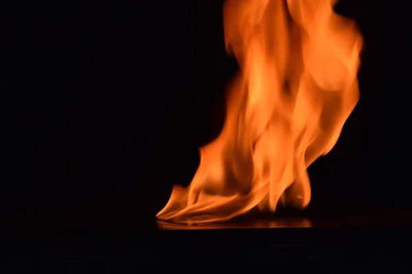 Abstract Fire Flames Isolated Black Background — Stock Photo, Image