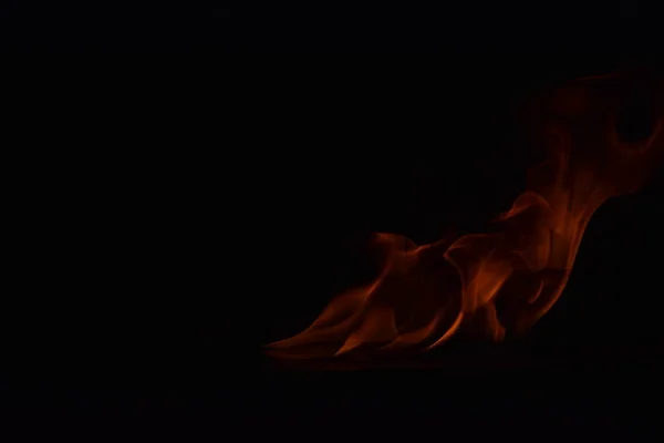 Llamas Fuego Abstractas Aisladas Sobre Fondo Negro — Foto de Stock