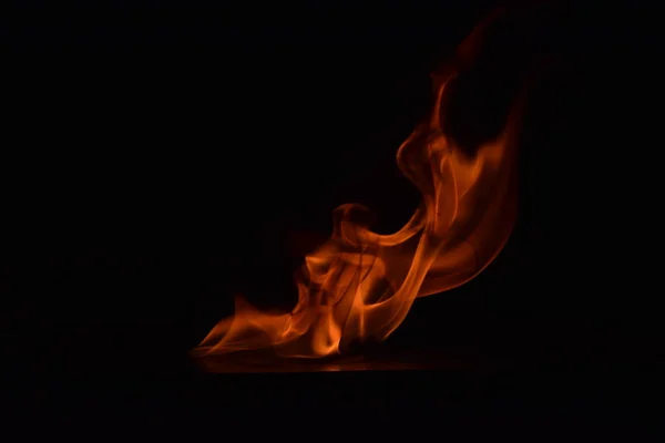 Αφηρημένη Φωτιά Φλόγες Που Απομονώνονται Μαύρο Φόντο — Φωτογραφία Αρχείου
