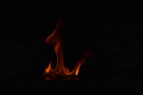 Llamas Fuego Abstractas Aisladas Sobre Fondo Negro —  Fotos de Stock