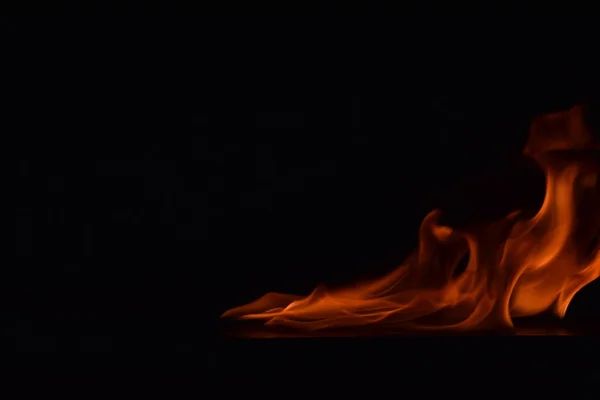 Анотація Вогняне Полум Ізольовано Чорному Тлі — стокове фото