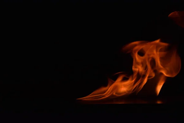 Abstract Fire Flames Isolated Black Background — Stock Photo, Image