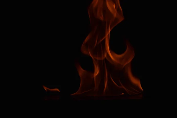 Abstract Fire Flames Isolated Black Background — Stock Photo, Image