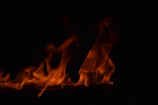 Αφηρημένη Φωτιά Φλόγες Που Απομονώνονται Μαύρο Φόντο — Φωτογραφία Αρχείου