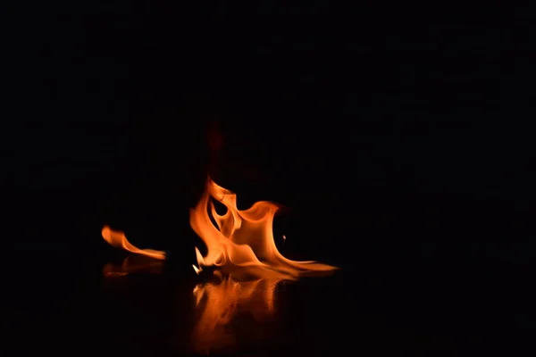 Abstract Fire Flames Isolated Black Background — Stock Photo, Image