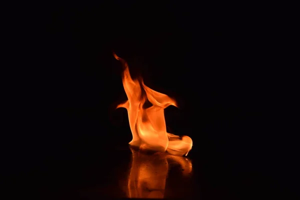 Abstract Fire Flames Isolated Black Background — Stock Photo, Image