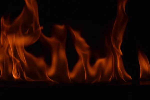 Abstract Fire Flames Isolated Black Background — Stock Photo, Image