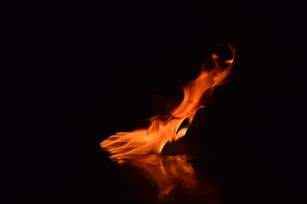 Abstract Fire Flames Isolated Black Background — Stock Photo, Image