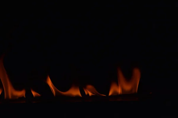 Llamas Fuego Abstractas Aisladas Sobre Fondo Negro —  Fotos de Stock