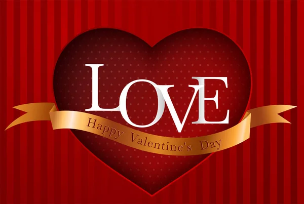 Sevgililer Günü Kalp Sembolü Aşk Duygular Arkaplan Tasarımı — Stok Vektör