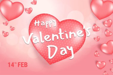 Sevgililer Günü tebrik kartı şablonları kırmızı arka planda güzel kırmızı kalp şeklinde. 