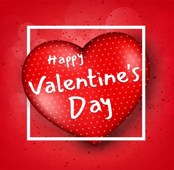 Valentinstag Grußkarte Vorlagen Mit Realistischen Von Schönen Roten Herzen Auf — Stockvektor