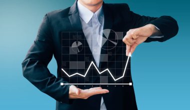 iş adamı işaret artış kar ile ilgili