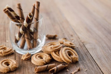 çikolata kahverengi lezzetli Kurabiye ve tatlı