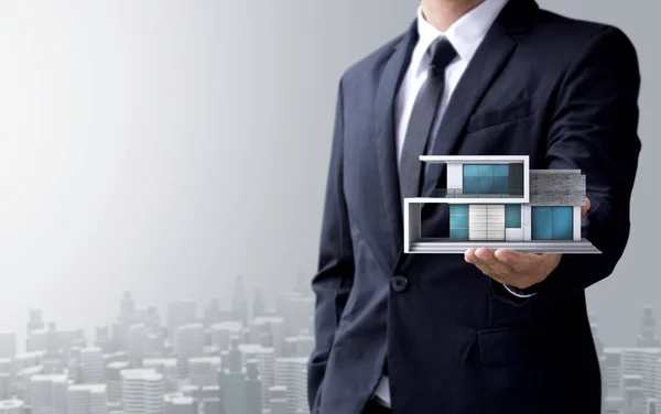 iş adamı modern ev tasarımı oluşturma