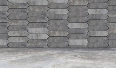 gri grunge altıgen duvar beton arka plan ve zemin